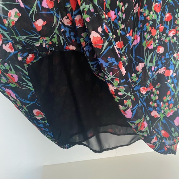 Zara Mini Shift Dress Floral Long Sleeve - Picture 7 of 9